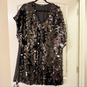 Boohoo Black Sequin Dress